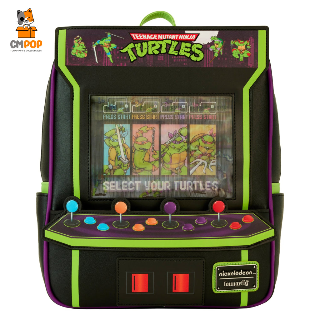 Teenage Mutant Ninja Turtles 40Th Anniversary Vintage Arcade Mini Backpack - Tmnt Loungefly