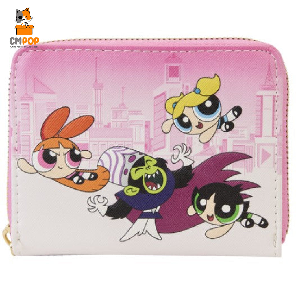 The Powerpuff Girls Vs Mojo Jojo Zip Around Wallet - Loungefly