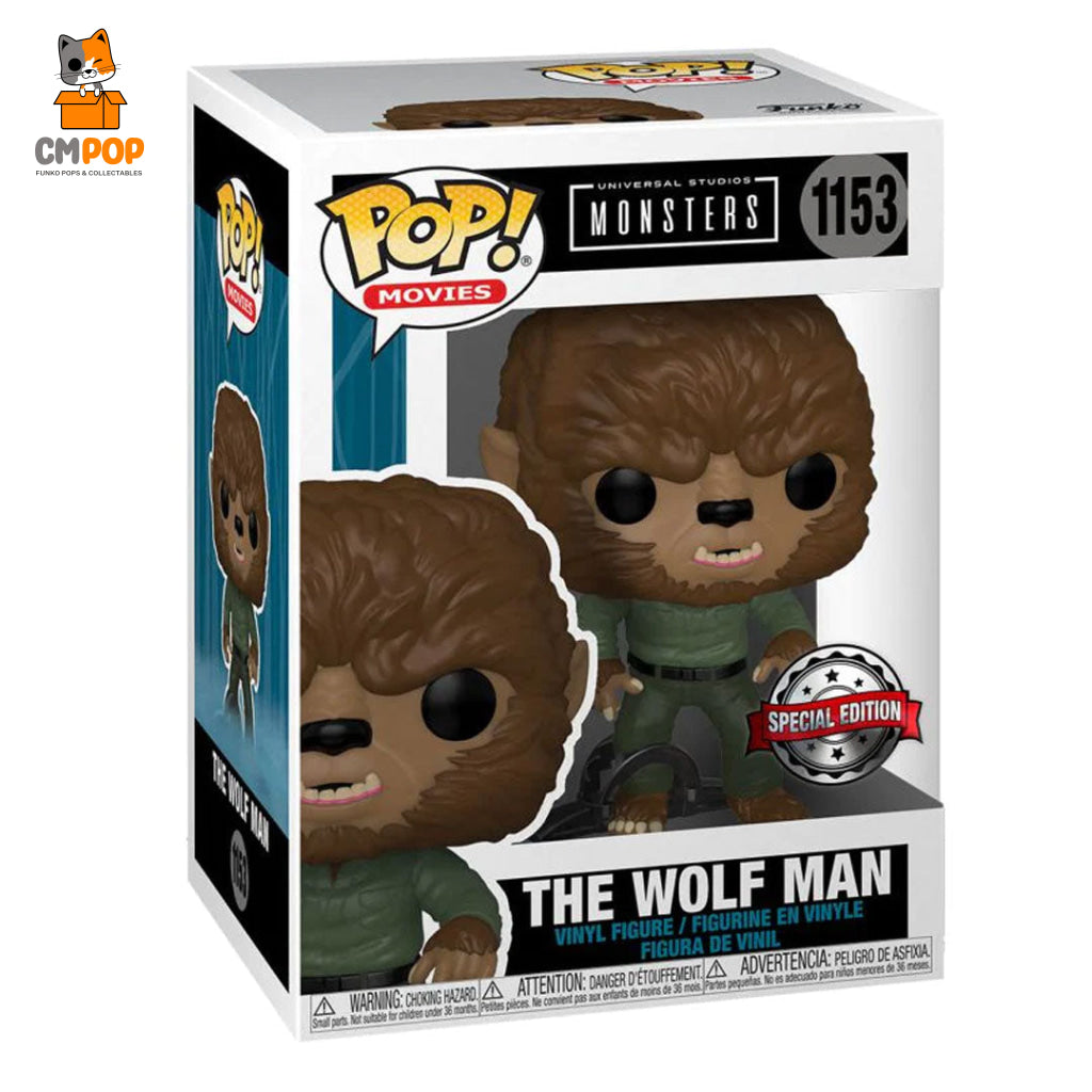 The Wolf Man - #1153 Funko Pop! Movies Universal Monsters Special Edition Pop