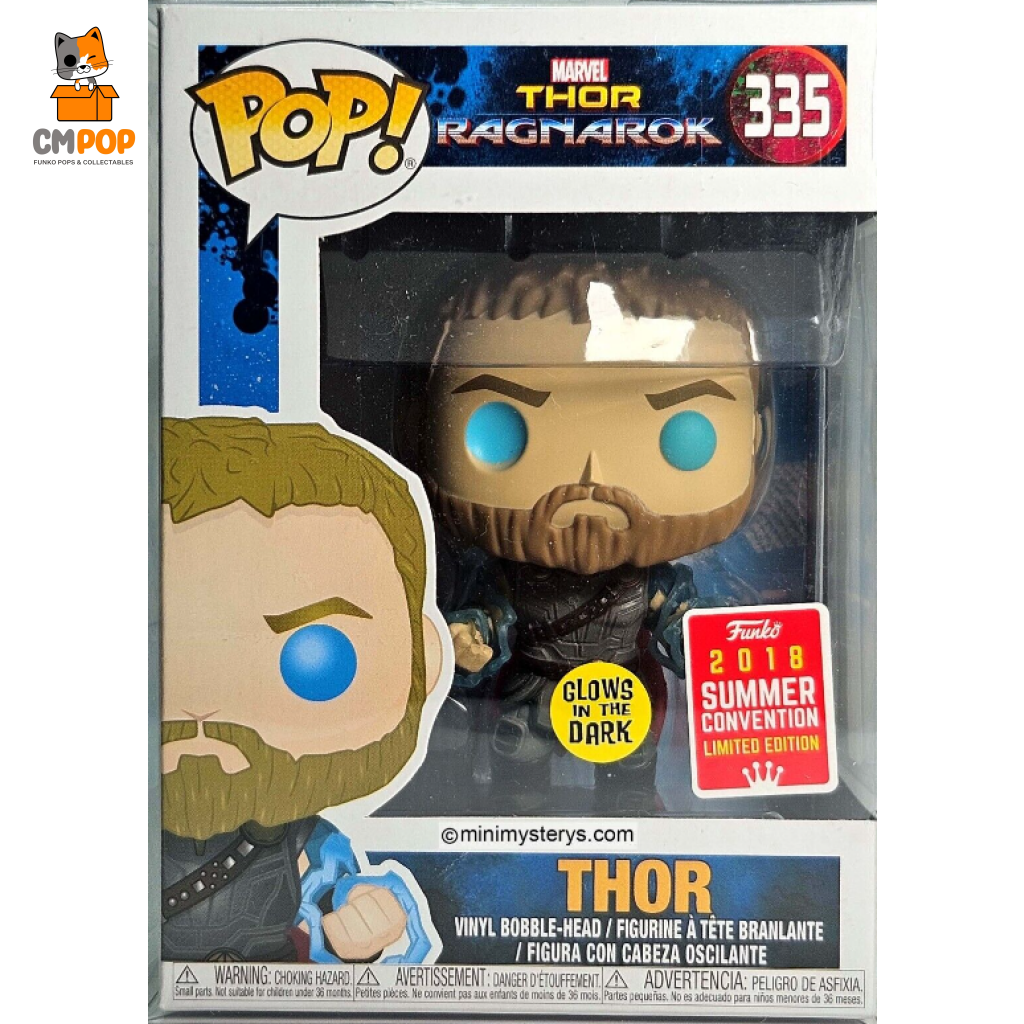 Thor - #335 Funko Pop! Ragnarok Gitd 2018 Summer Convention Limited Edition Pop