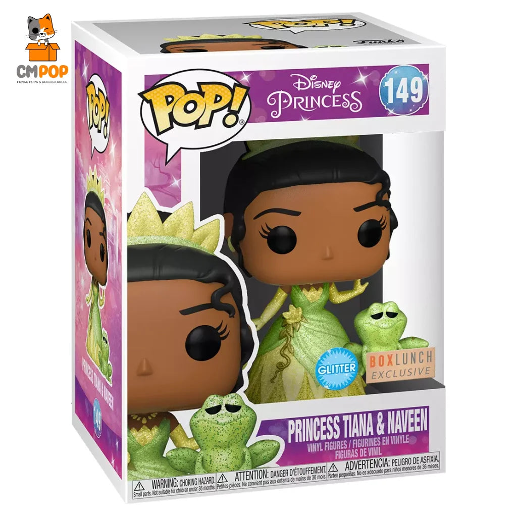 Tiana - #149 Funko Pop! Disney Princess Glitter Box Lunch Exclusive And Naveen Pop