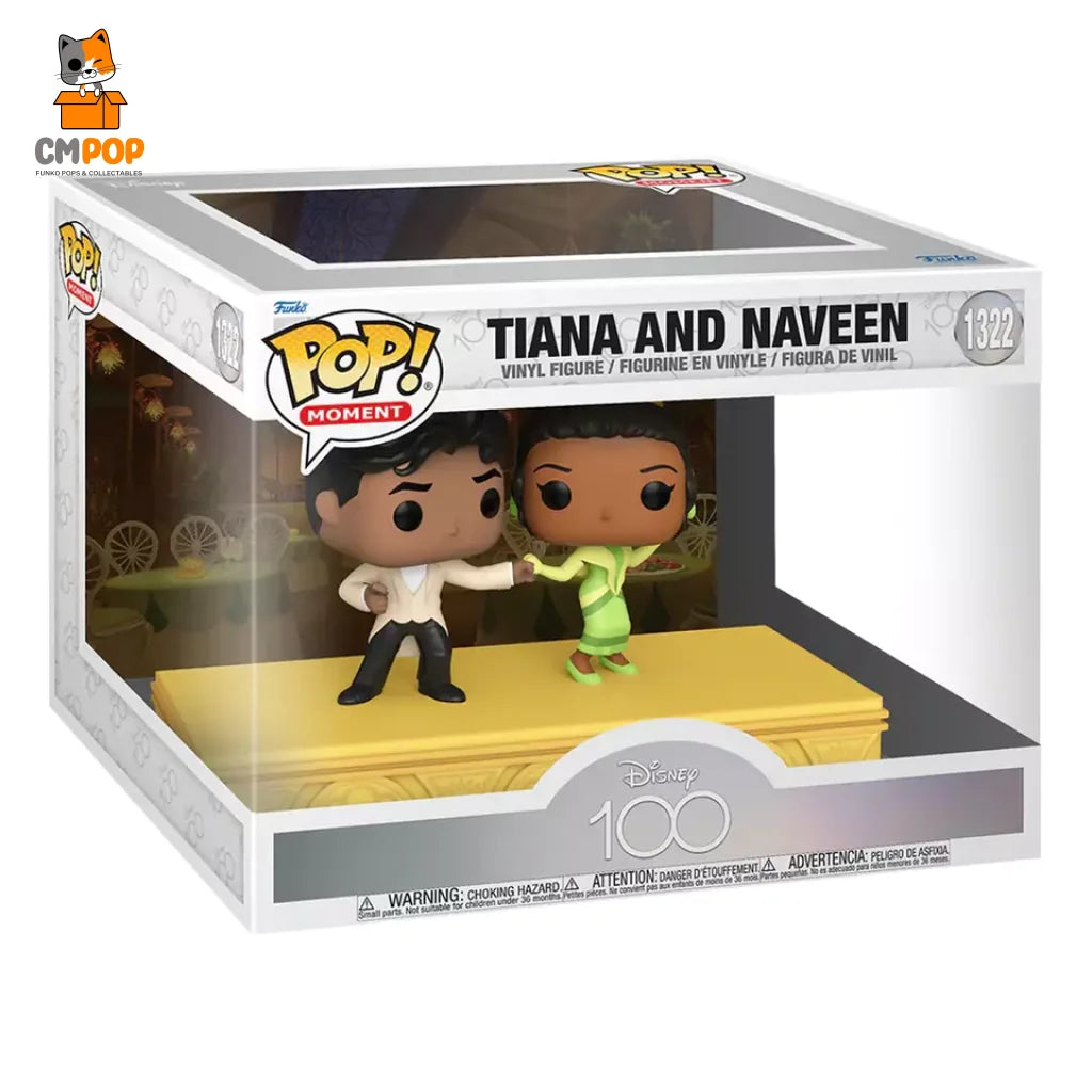 Tiana And Naveen - #1322 Funko Pop! Disney Moments The Princess Frog Pop