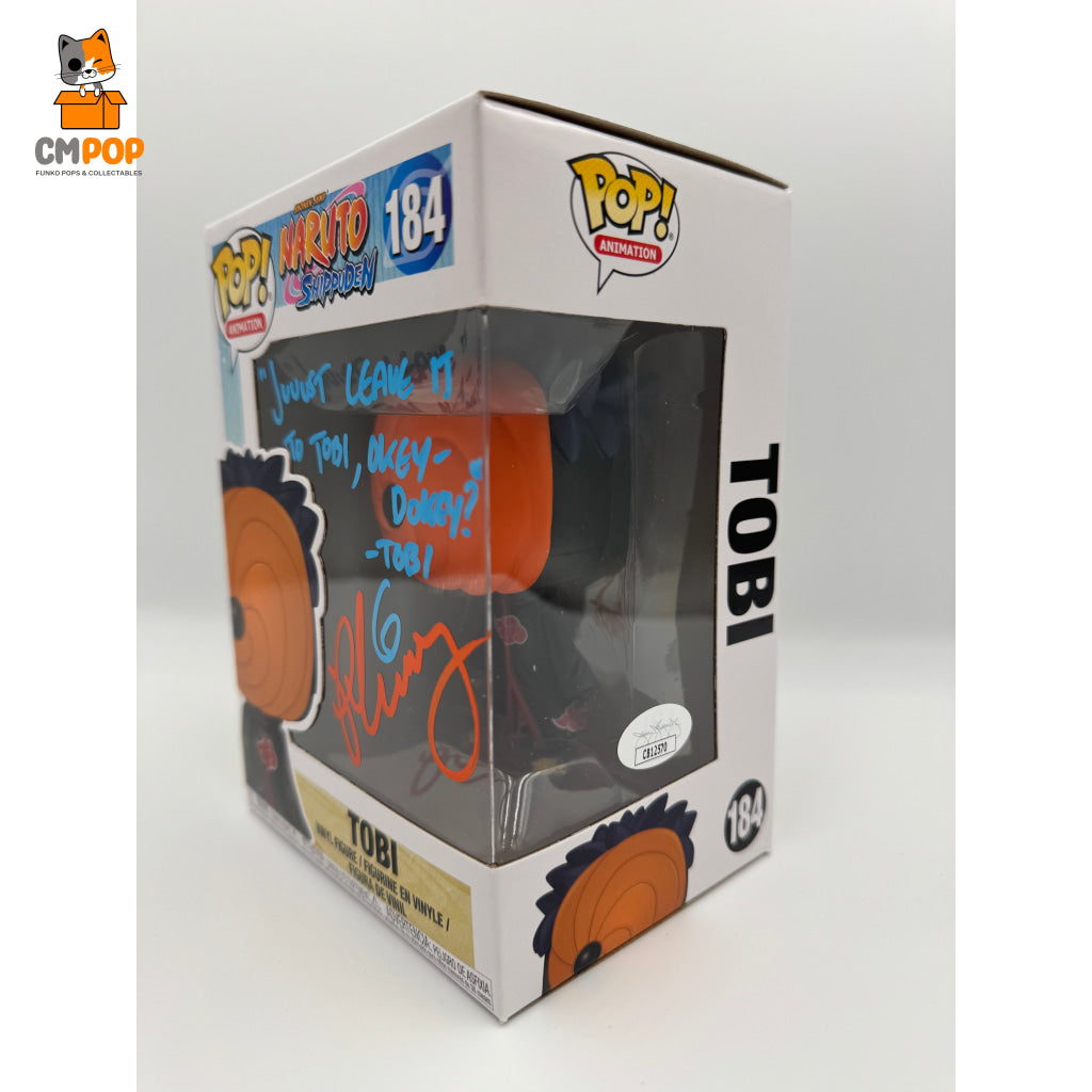 Tobi- #184 - Funko Pop! Animation Naruto Shippuden Signed By Michael Yurchak Certified Pop