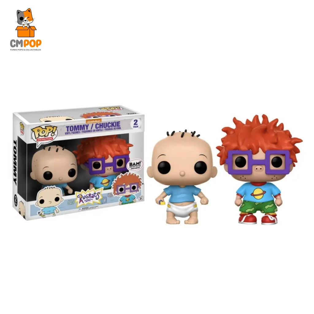 Tommy And Chuckie - 2 Pack Funko Pop! Nickelodeon Rugrats Bam Exclusive Pop