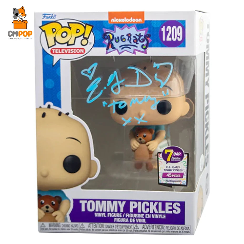 Tommy Pickles - #1209 Funko Pop! Television Rugrats Signed By E.g Daily (45 Pcs) Certified Pop