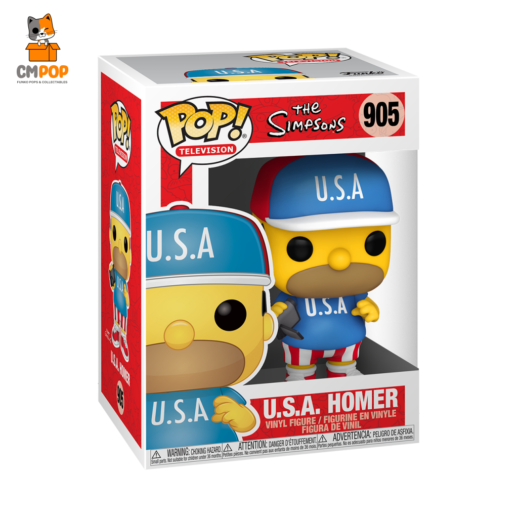 U.s.a Homer - #905 Funko Pop! The Simpsons Pop