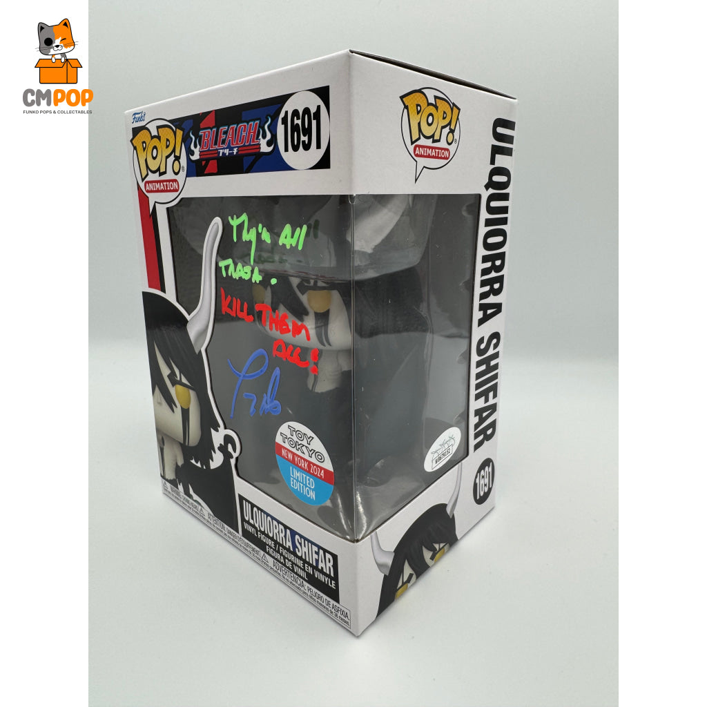 Ulquiorra Shifar - #1691 Funko Pop! Animation Bleach Toy Tokya New York 2024 Exclusive Signed By