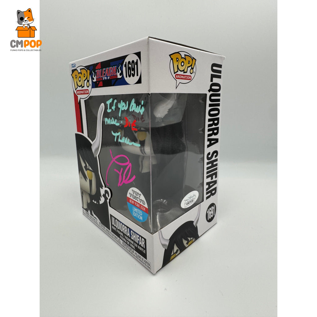 Ulquiorra Shifar - #1691 Funko Pop! Animation Bleach Toy Tokya New York 2024 Exclusive Signed By