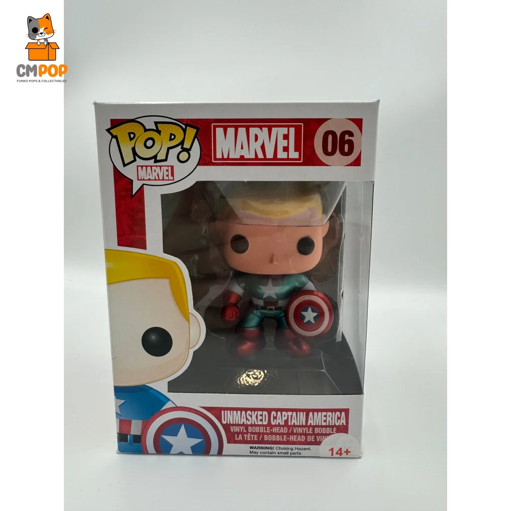 Unmasked Captain America - #06 Funko Pop! Marvel