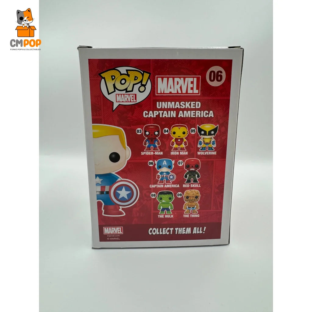 Unmasked Captain America - #06 Funko Pop! Marvel