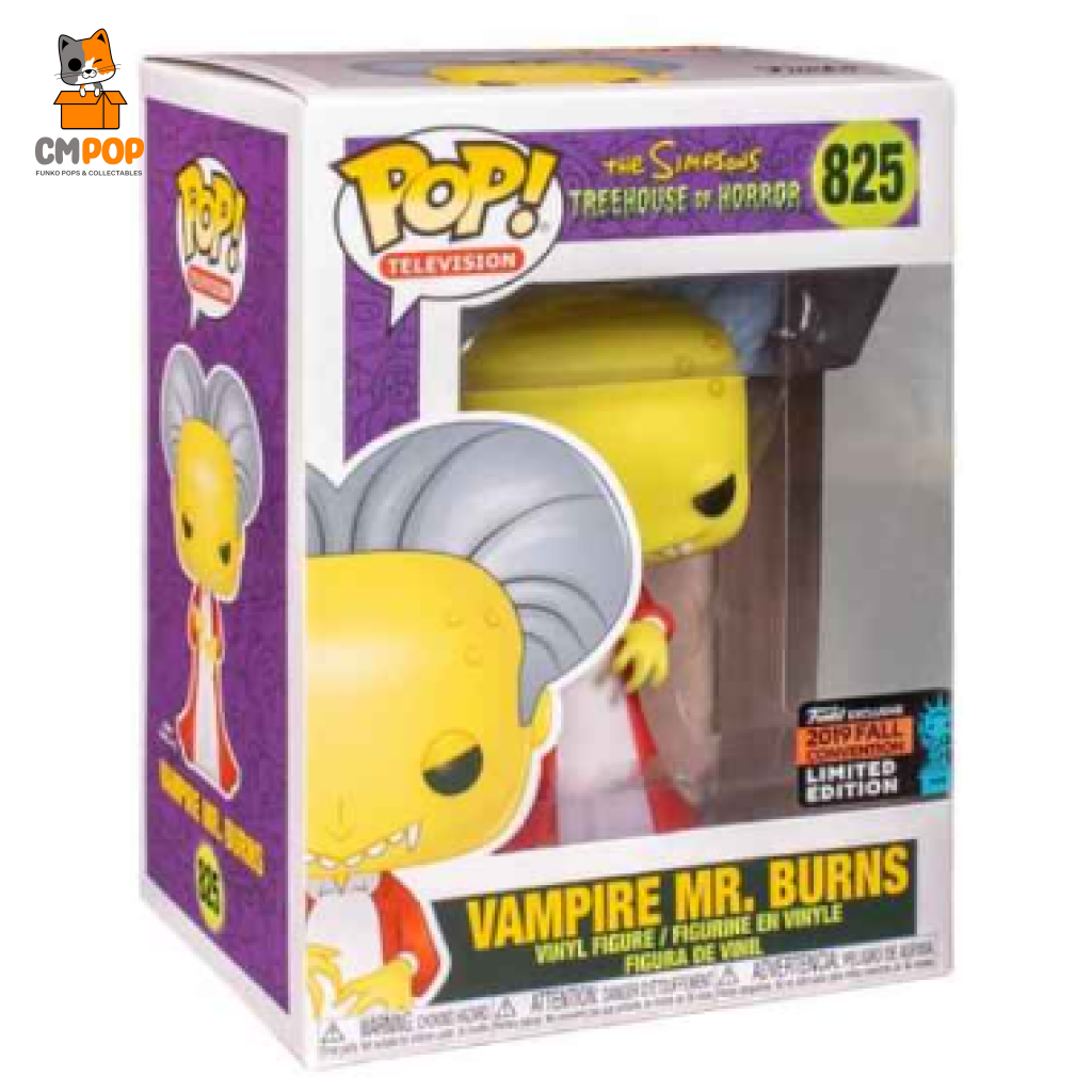 Vampire Mr Burns - #825 Funko Pop! The Simpsons Nycc 2019 Exclusive Pop