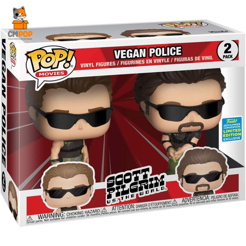 Vegan Police - 2 Pack Funko Pop! Movies Scott Pilgrim Vs The World 2019 Convention Limited Edition