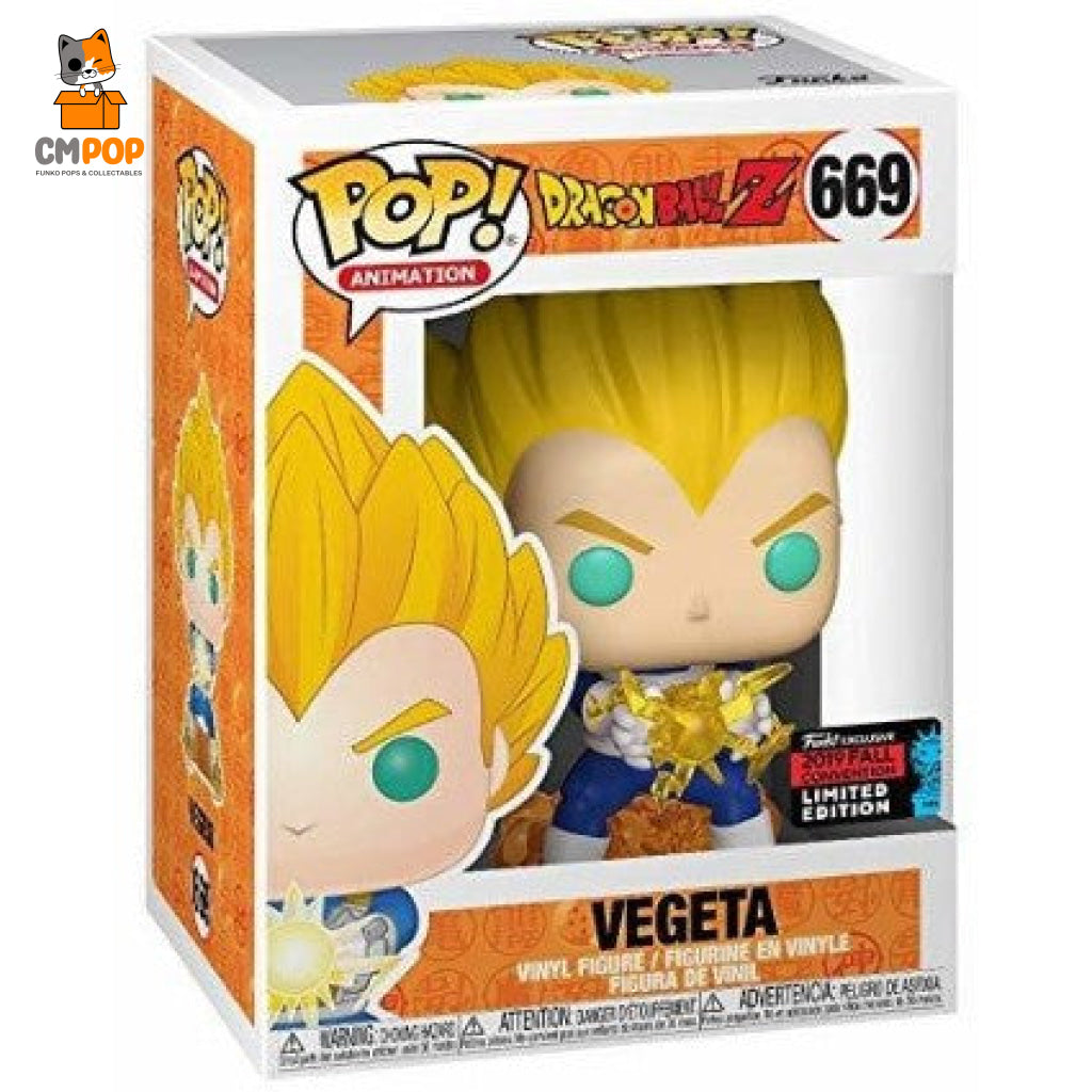 Vegeta - #669 Funko Pop! Dragonball Z Nycc 2019 Convention Exclusive 7/10 Condition Pop