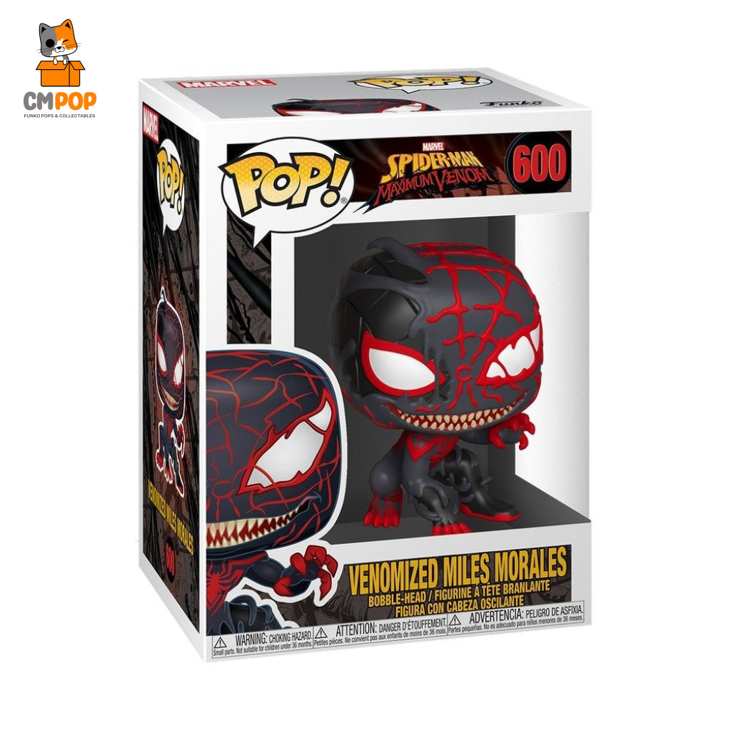 Venomized Miles Morales - #600 Funko Pop! Marvel Spiderman Maximum Venom Pop