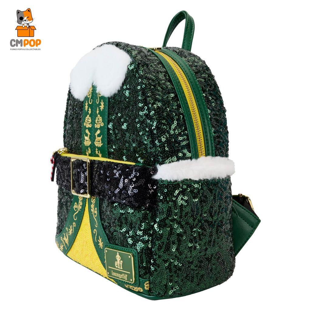 Warner Brothers Elf Buddy Sequin Cosplay Mini Backpack - Loungefly