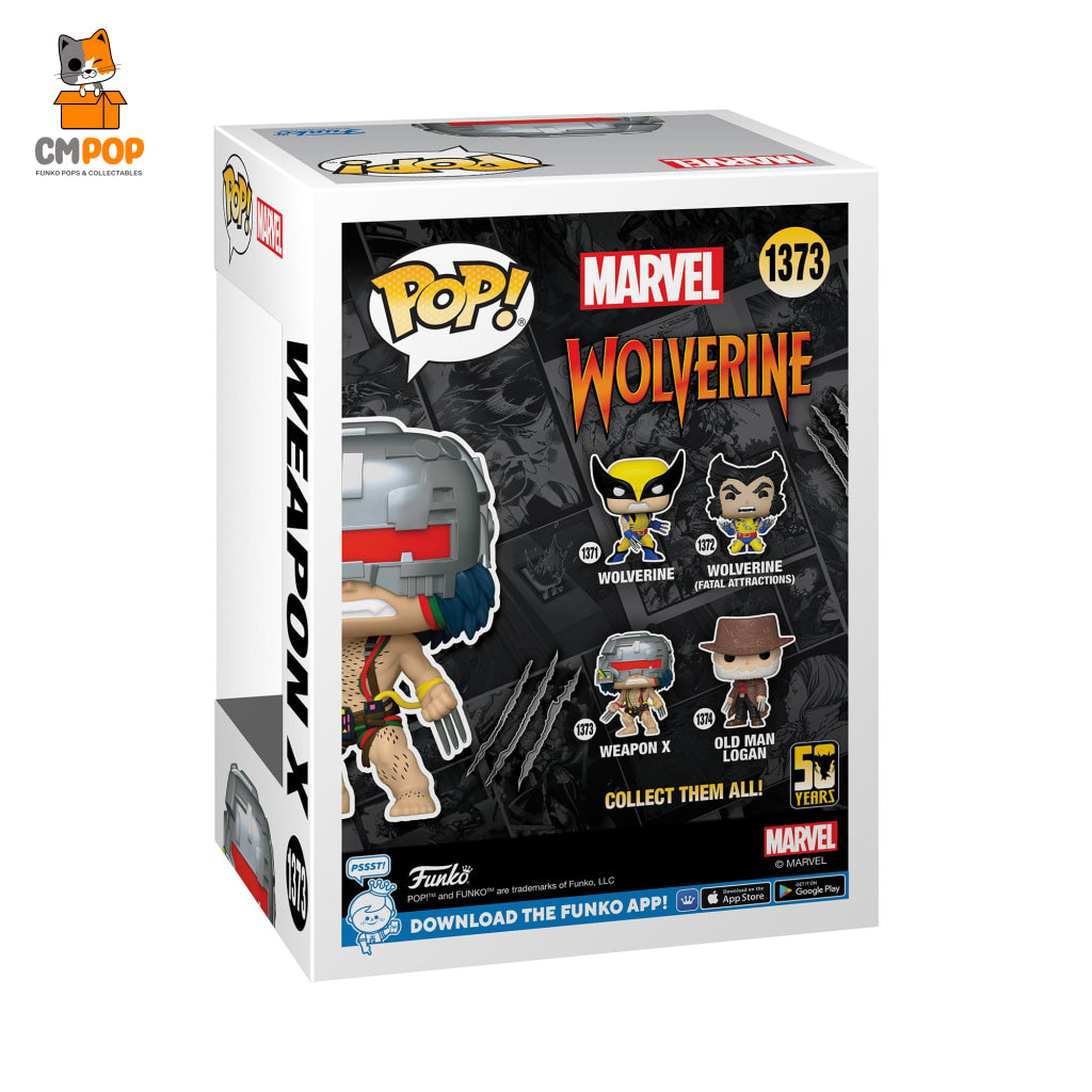 Weapon X - 50Th #1373 Funko Pop! Marvel Wolverine Pop