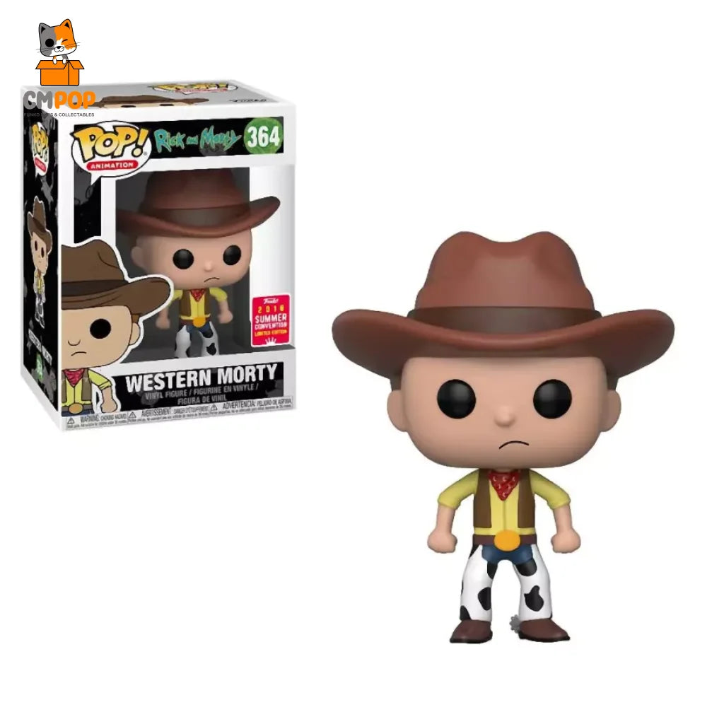 Western Morty - #364 Funko Pop! Animation Rick And 2018 Summer Convention Limited Edition Pop