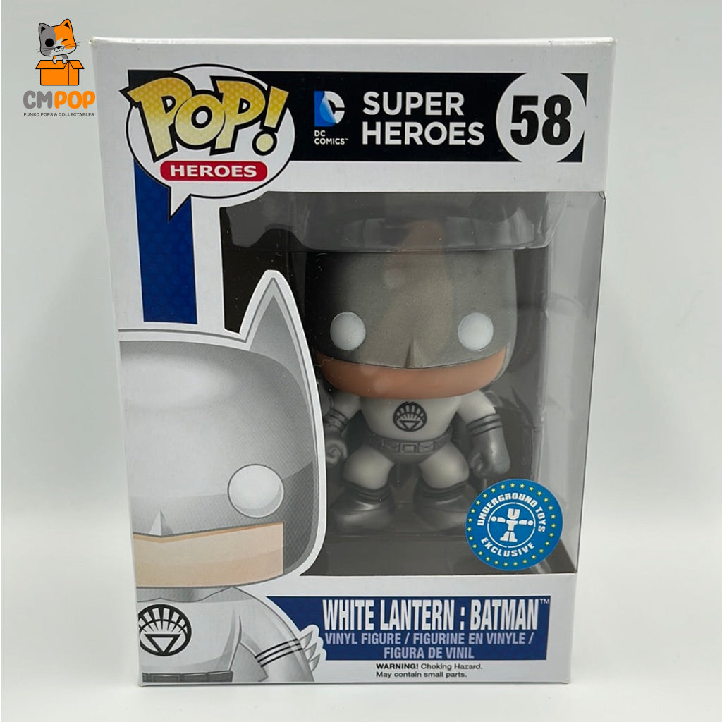 White Lantern: Batman - #58 Funko Pop! Dc Super Heroes Underground Toys Exclusive Pop
