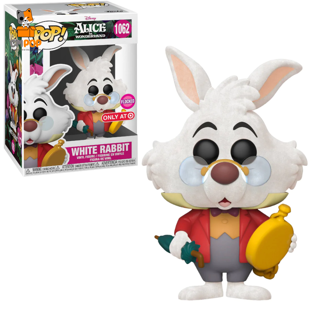 White Rabbit - #1062 Funko Pop! Disney Flocked Target Exclusive