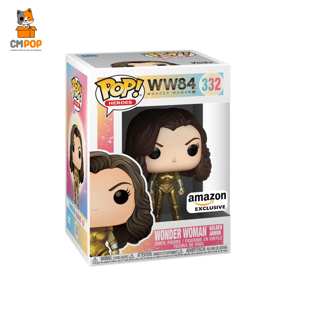 Wonder Women Golden Armor - #332 Funko Pop! Heroes Woman Ww84 -Amazon Exclusive Pop