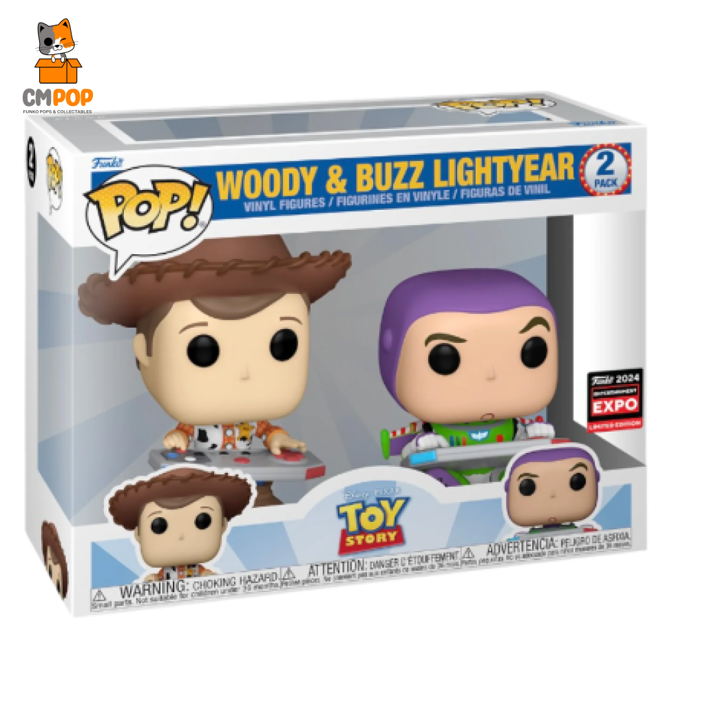 Woody & Buzz Lightyear 2Pk - Funko Pop! Toy Story 2024 Expo Entertainment Limited Edition Pop