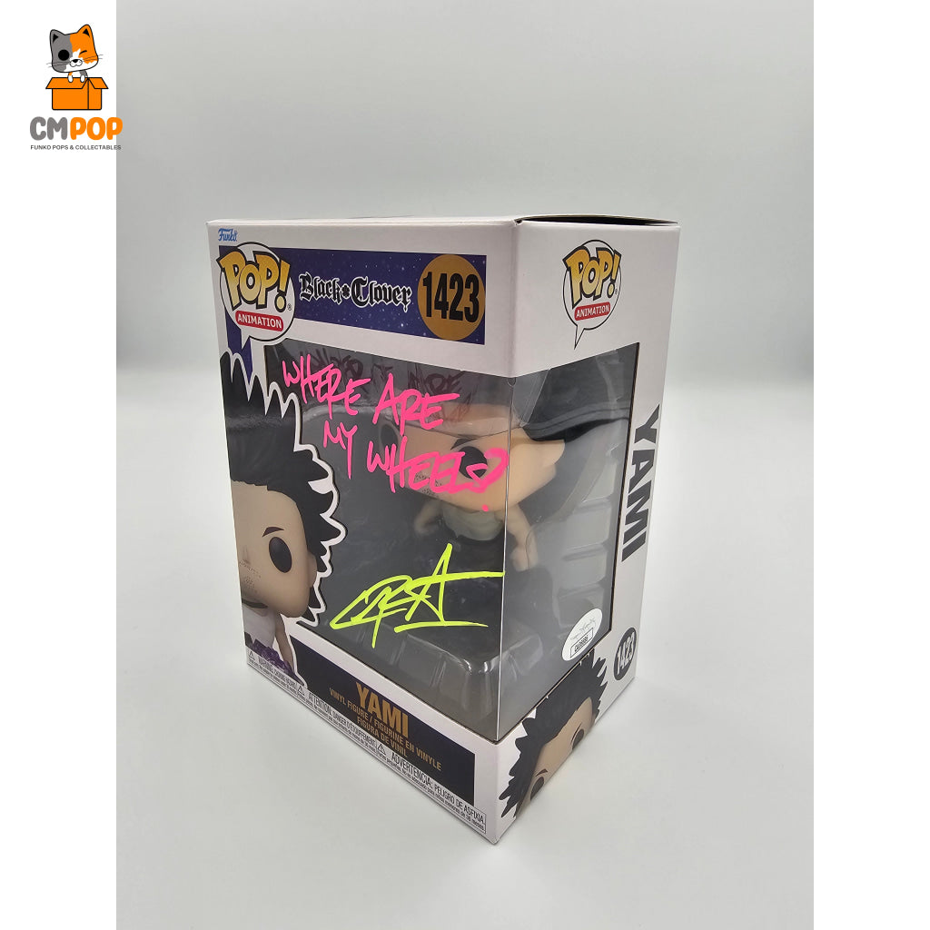 Yami (Yellow Signature) - #1423 Funko Pop! Animation Black Clover Signed By Certified Pop