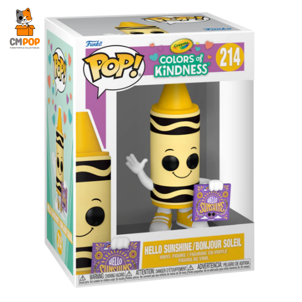 Yellow Kindness Crayon - #214 Funko Pop! Crayola Ad Icons Colours Of Pop