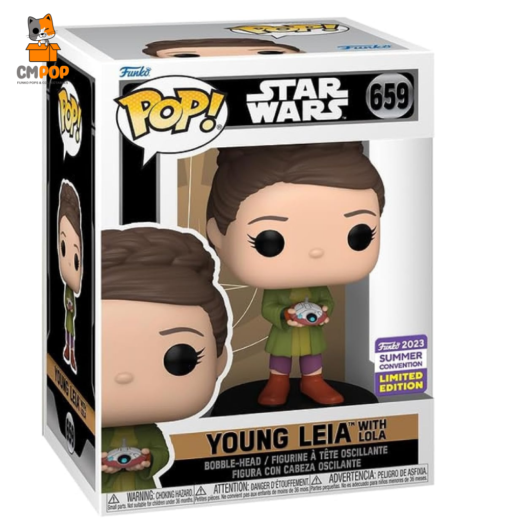 Young Leia With Lola - #659- Funko Pop! Star Wars 2023 Summer Convention Limited Edition Pop