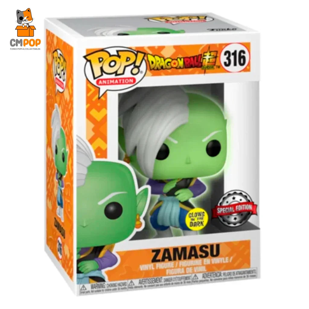 Zamasu - #316 Funko Pop! Animation Dragon Ballz Glows In The Dark Special Edition