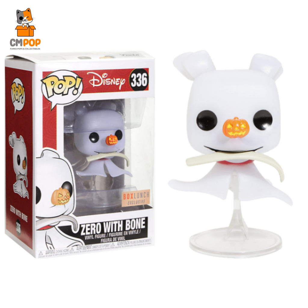 Zero With Bone - #336 Funko Pop! Disney The Nightmare Before Christmas Box Lunch Exclusive Pop