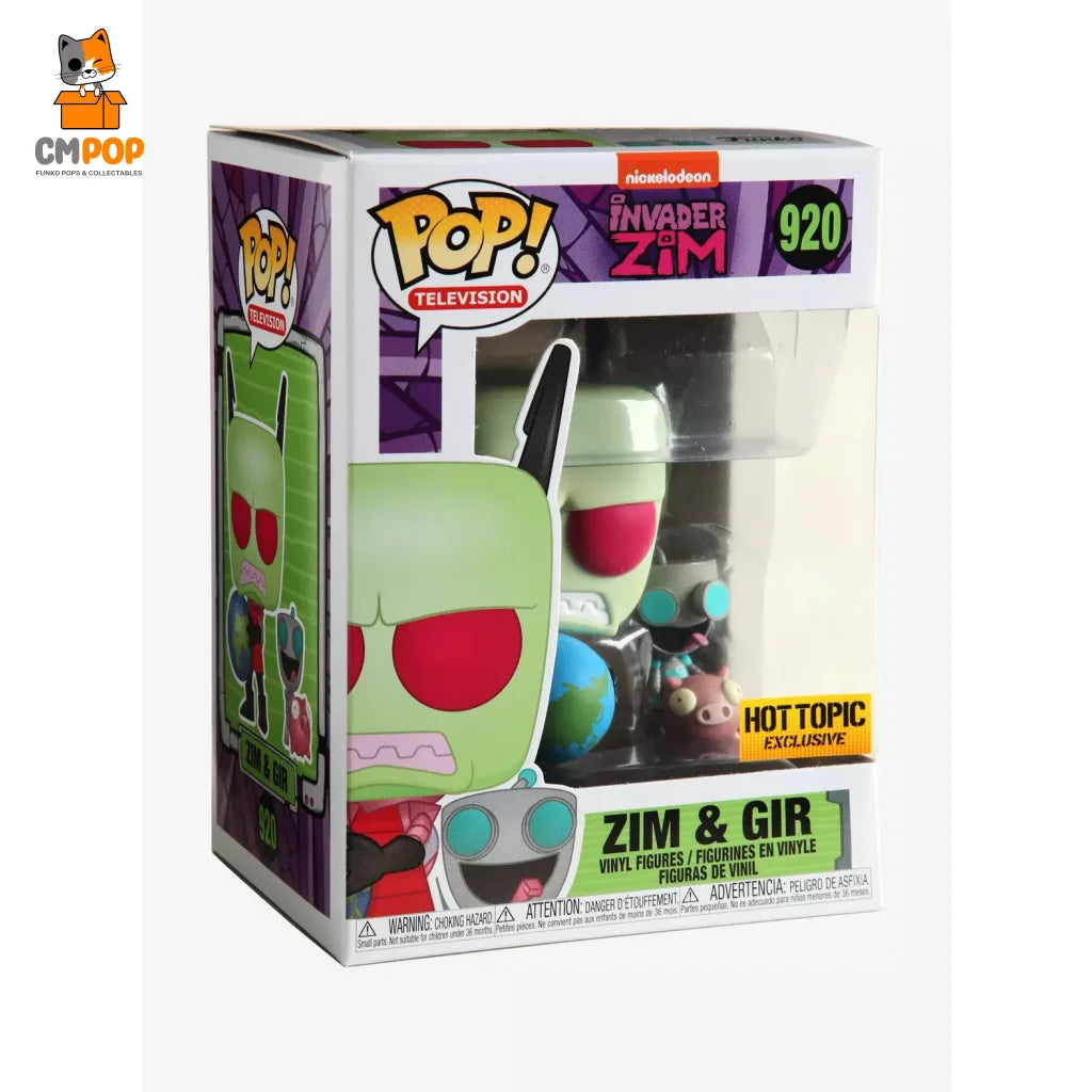 Zim & Gir - #920 Funko Pop! Television Invader Hot Topic Exclusive Pop