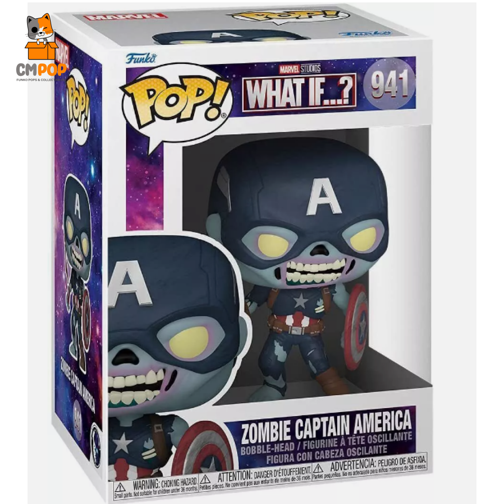 Zombie Captain America - #941 Funko Pop! Marvel What If? Pop