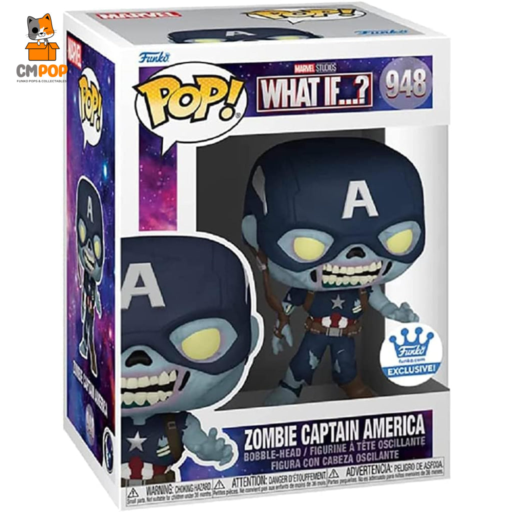 Zombie Captain America - #948 Funko Pop! Deluxe Marvel What If...? Exclusive Pop