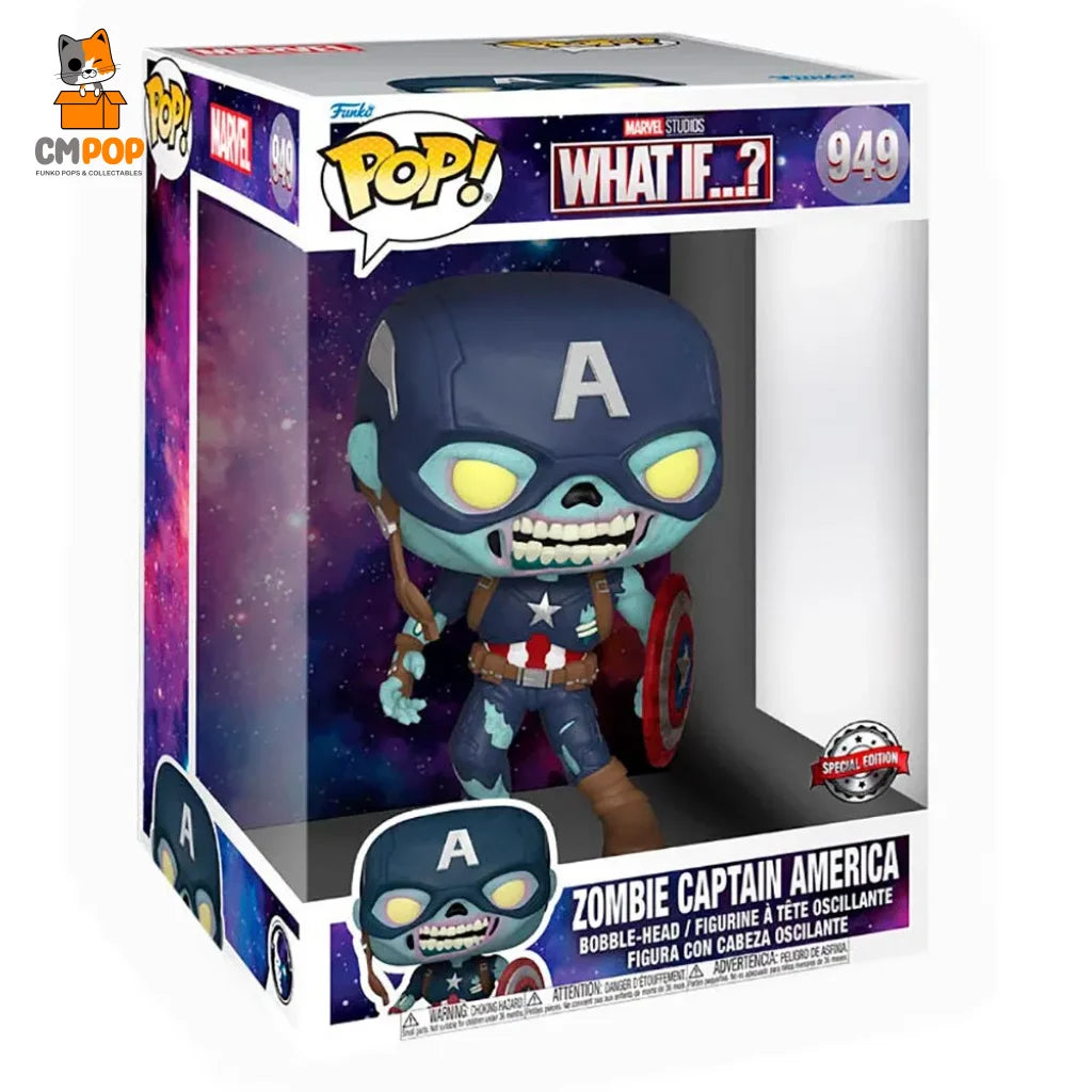 Zombie Captain America - #949 Funko Pop! Deluxe Marvel What If...? Special Edition Pop