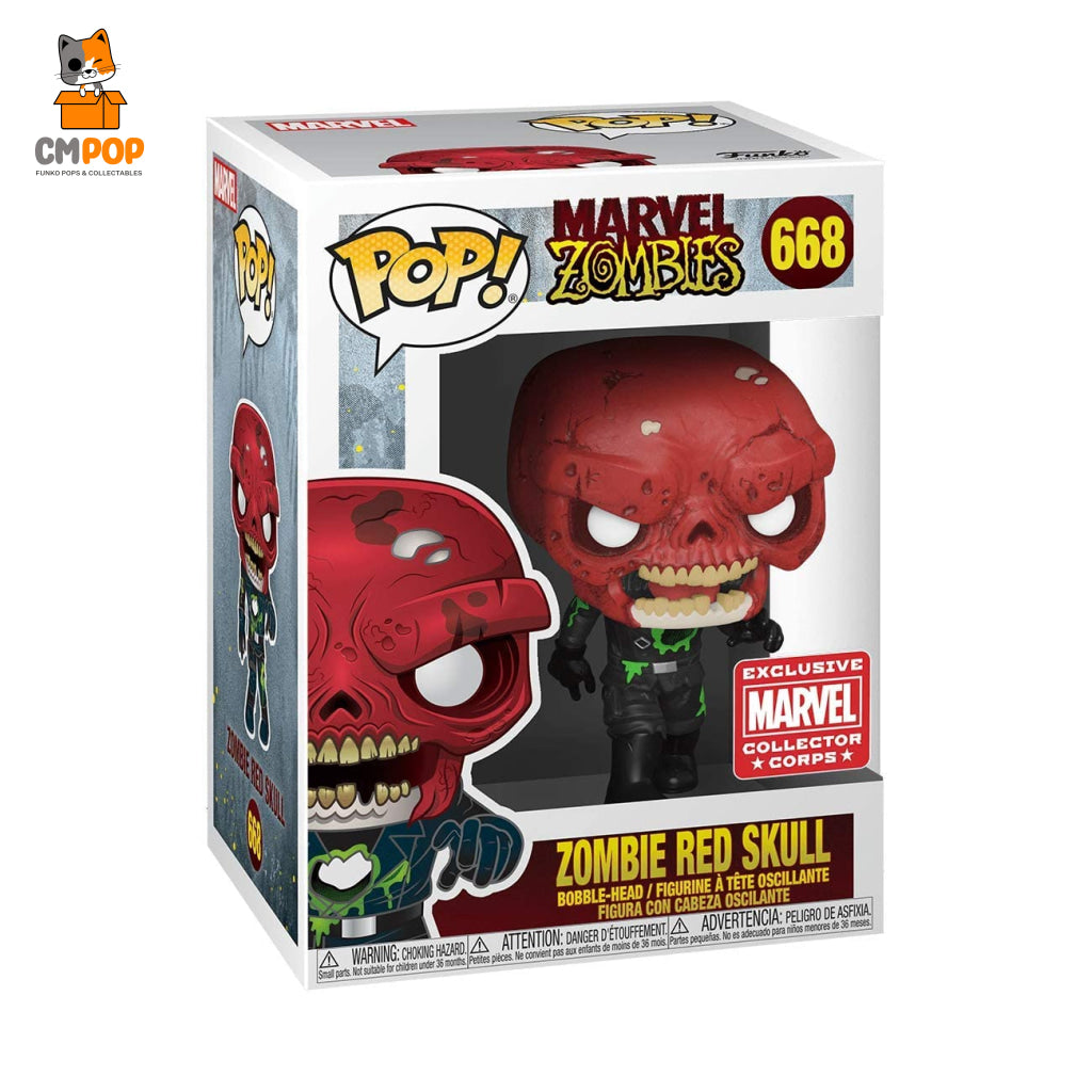 Zombie Red Skull - #668 Funko Pop! Marvel Collectors Corps Exclusive Pop